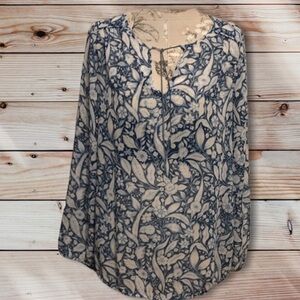 *lane Bryant Blue Sheer Top 14/16